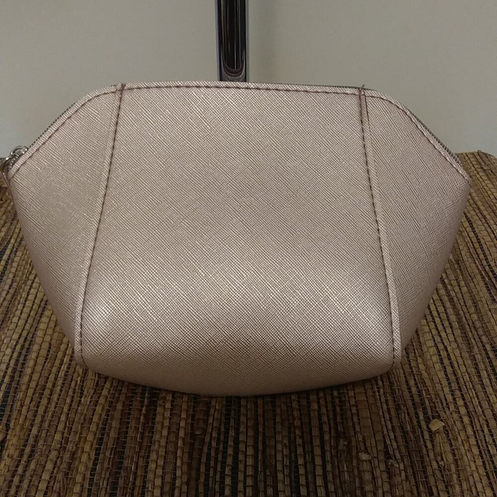 Ulta Beauty NWOT Champagne Pink Faux Leather Pouch – Makeup or Mini Carry Bag